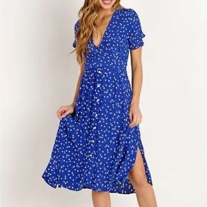 Faithfull the brand Bettina floral blue dress